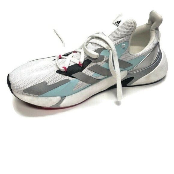 Adidas X9000L4 Running Shoes Womens 10.5 Sneakers FW8405 Crystal White Silver - Picture 8 of 11